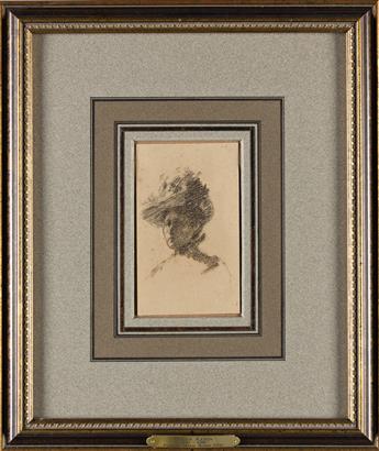ODILON REDON (Bordeaux 1840-1916 Paris) Study for Portrait of Marie Botkin.